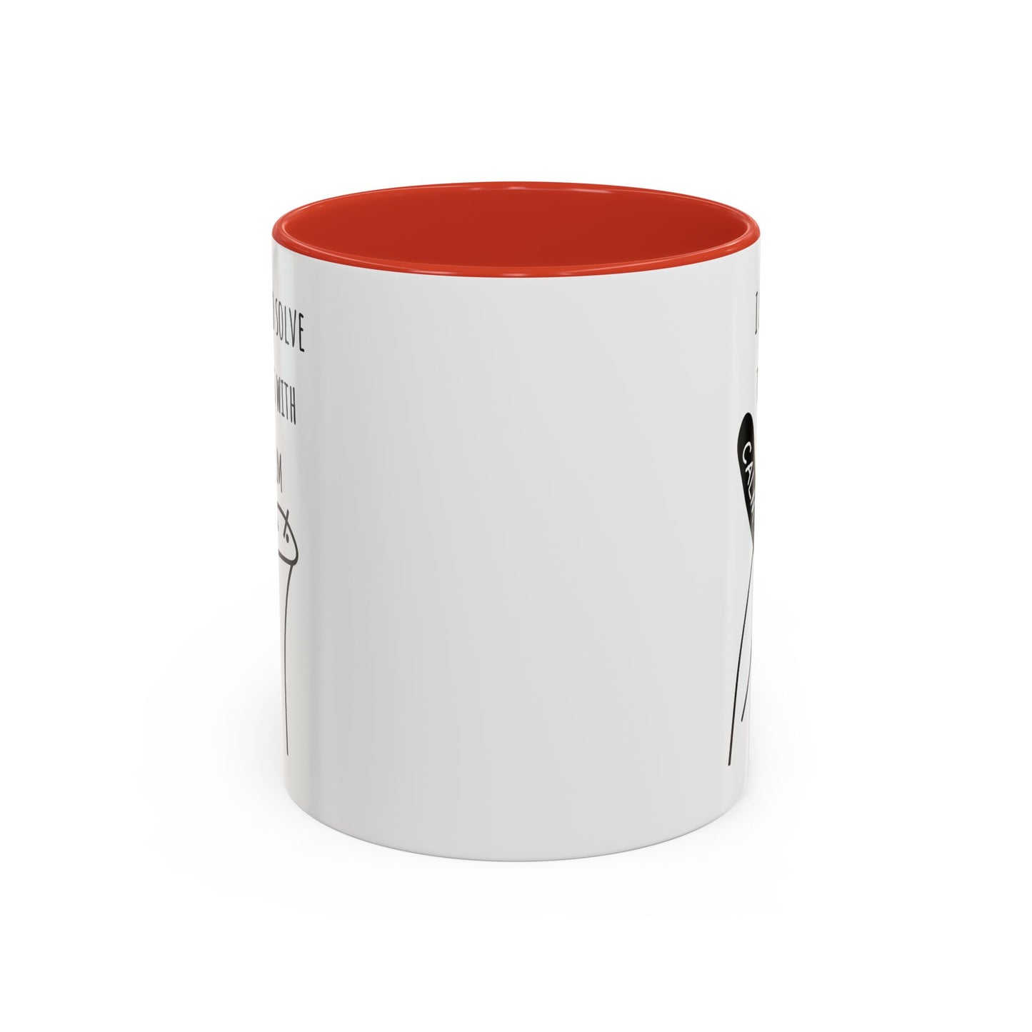 I like to solve things with calm - Accent Coffee Mug, 11oz