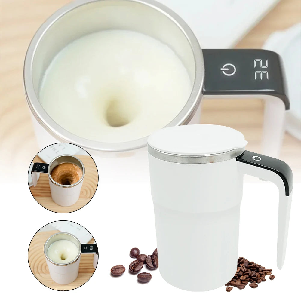 Automatic mix Stirring Coffee Mugs Portable Automatic Mixing Cup Rechargeable Self Stirring Cup With Thermometer For Home Office