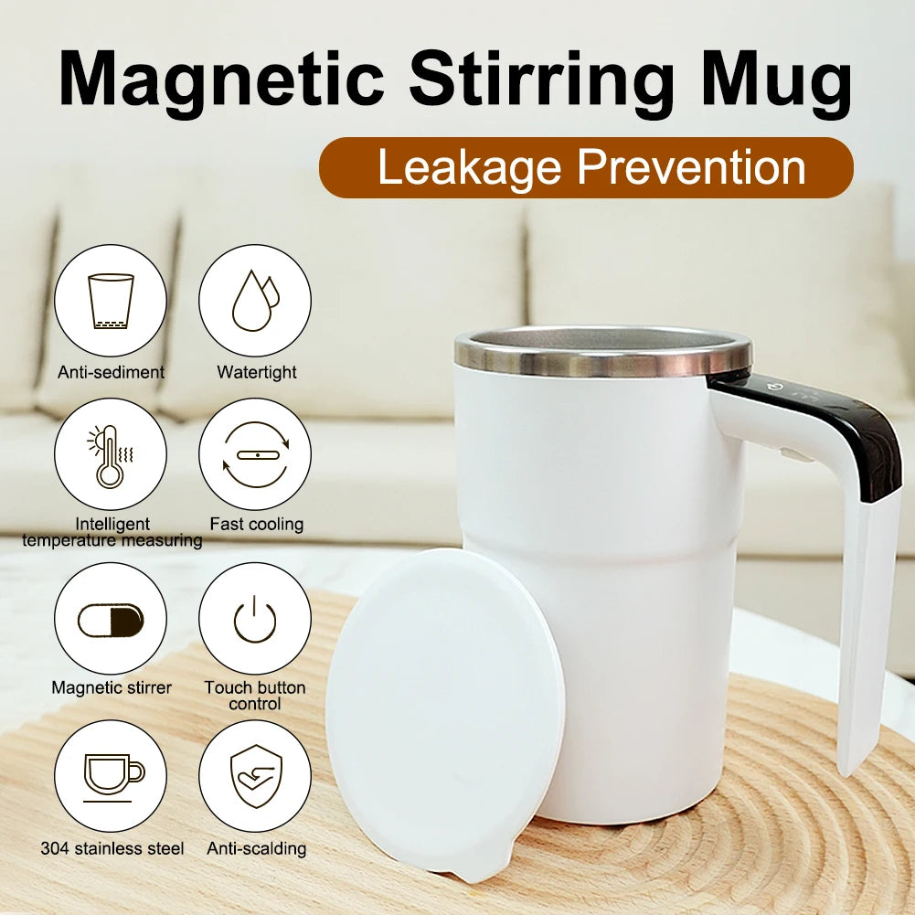 Automatic mix Stirring Coffee Mugs Portable Automatic Mixing Cup Rechargeable Self Stirring Cup With Thermometer For Home Office