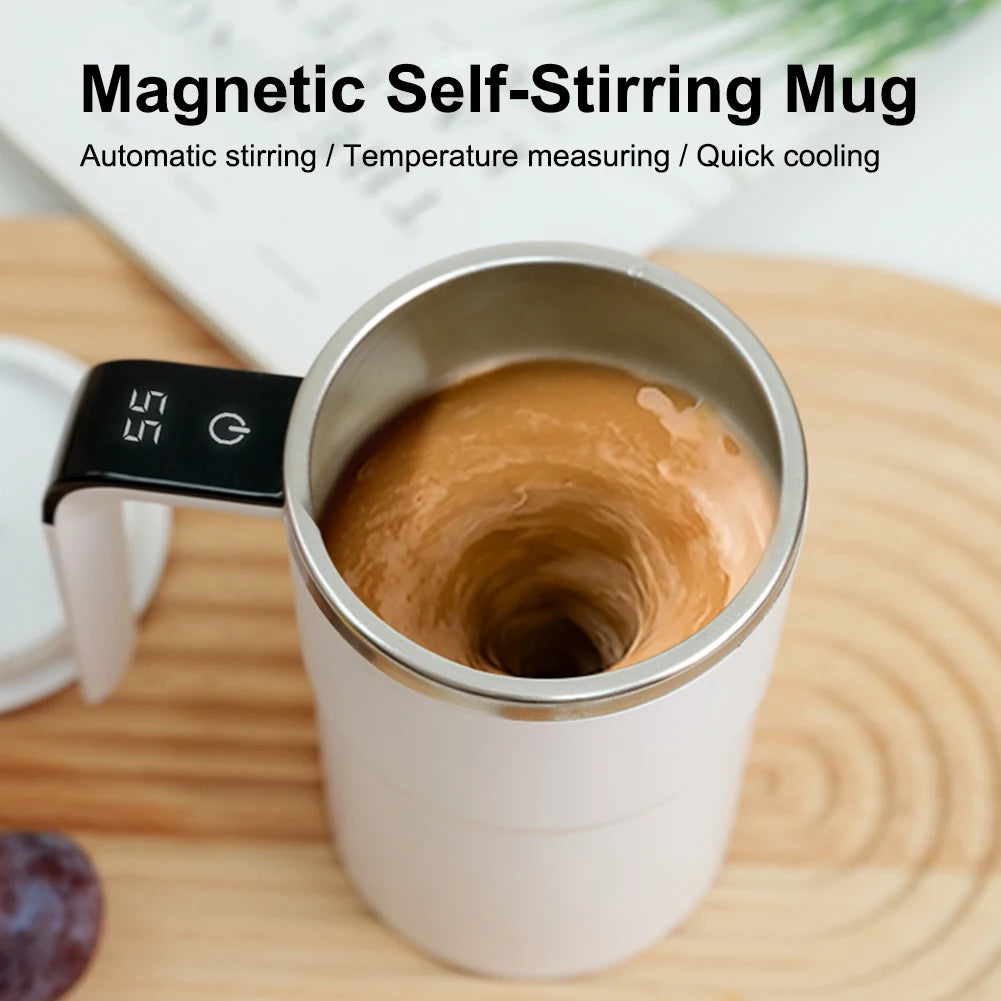 Automatic mix Stirring Coffee Mugs Portable Automatic Mixing Cup Rechargeable Self Stirring Cup With Thermometer For Home Office